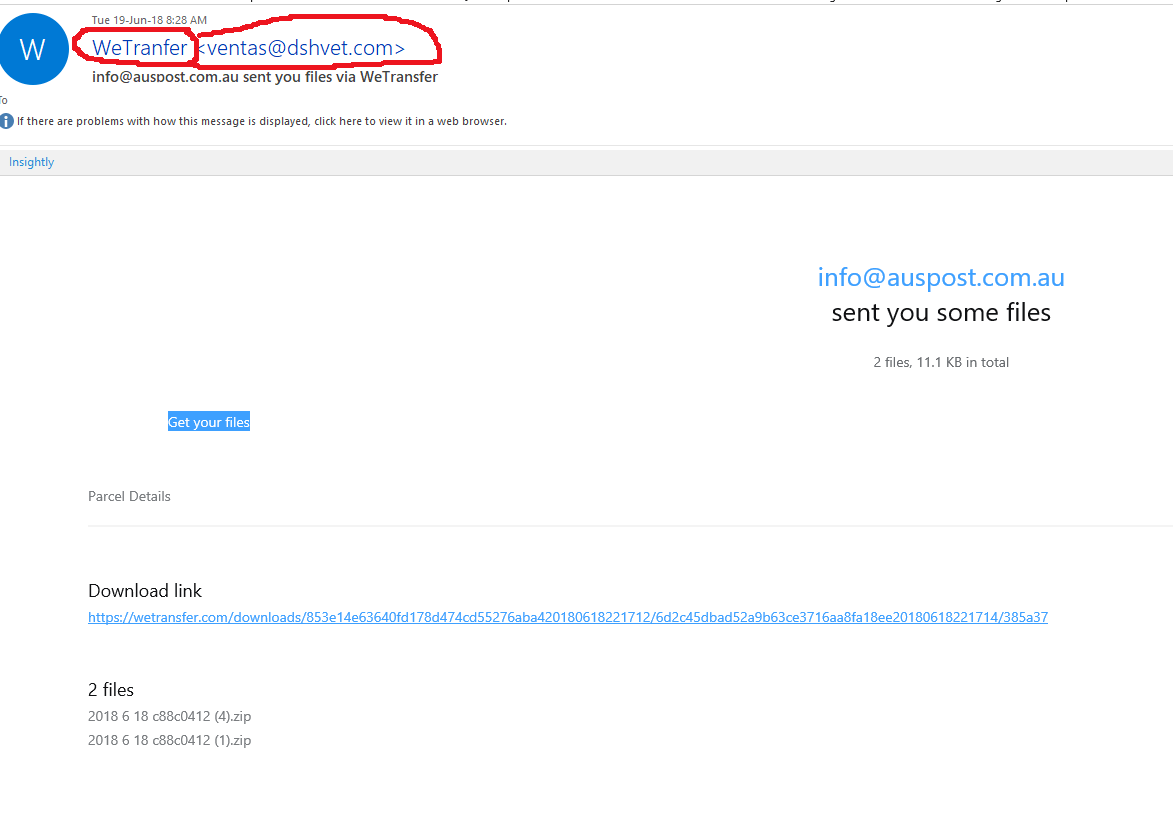 we transfer scam email